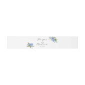 Bandeau De Faire-part Mariage floral bleu printemps (Plat)