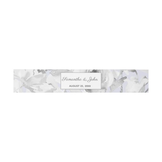 Bandeau De Faire-part Mariage floral bleu rustique (Plat)