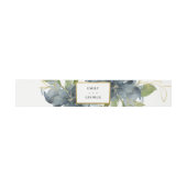 Bandeau De Faire-part Mariage FLORAL BLEU VERT DUSKY (Plat)