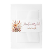 Bandeau De Faire-part Mariage floral Boho d'automne | Blanc (Devant example)