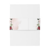 Bandeau De Faire-part Mariage floral bordeaux et roux (Dos Example)