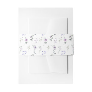 Bandeau De Faire-part Mariage Floral Chic Lavande Violet