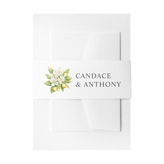 Bandeau De Faire-part Mariage floral Citrus (Devant example)