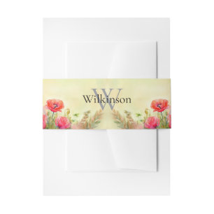 Bandeau De Faire-part Mariage floral de l'aquarelle de printemps