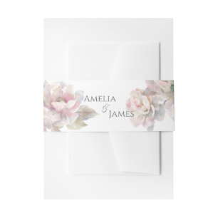 Bandeau De Faire-part Mariage floral de pivoine rose romantique