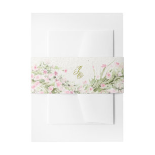 Bandeau De Faire-part mariage floral de printemps français monogramme