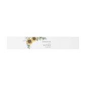 Bandeau De Faire-part Mariage floral de tournesol vert (Plat)