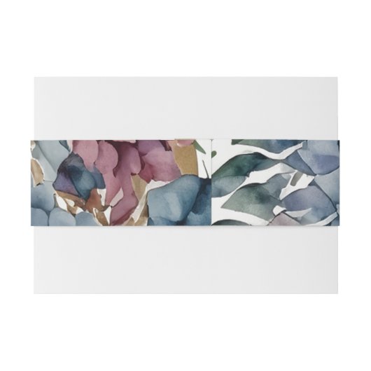 Bandeau De Faire-part Mariage floral élégant enchanté (Dos exemple)