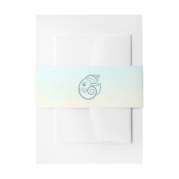Bandeau De Faire-part Mariage Floral Élégant Paon Bleu