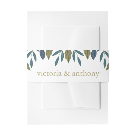 Bandeau De Faire-part Mariage floral feuille rustique (Devant example)