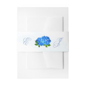 Bandeau De Faire-part Mariage Floral Hydrangea Bleu (Devant example)