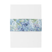 Bandeau De Faire-part Mariage Floral Hydrangea Bleue (Dos Example)