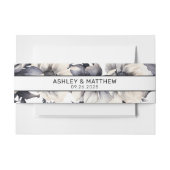 Bandeau De Faire-part Mariage floral moderne noir et blanc élégant (Devant Example)