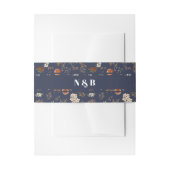 Bandeau De Faire-part Mariage floral Monogram Blue Rust (Devant example)