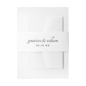 Bandeau De Faire-part Mariage floral noir et blanc moderne (Devant example)