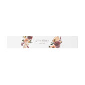 Bandeau De Faire-part Mariage Floral Orange Bourgogne (Plat)