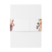 Bandeau De Faire-part Mariage Floral Orange Bourgogne (Dos Example)