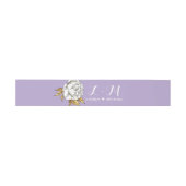 Bandeau De Faire-part Mariage floral rose blanc pourpre (Plat)