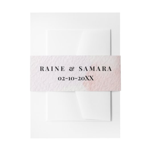 Bandeau De Faire-part Mariage floral rose chic (Devant example)