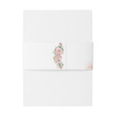 Bandeau De Faire-part Mariage floral rose moderne (Dos Example)