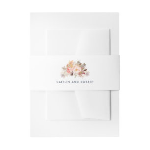 Bandeau De Faire-part Mariage floral rose pâle