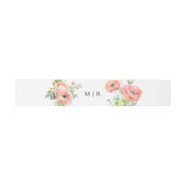 Bandeau De Faire-part Mariage floral rose pâle (Plat)