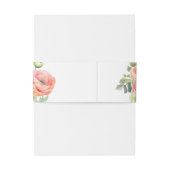 Bandeau De Faire-part Mariage floral rose pâle (Dos Example)