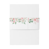 Bandeau De Faire-part Mariage floral rose pâle rose (Dos Example)