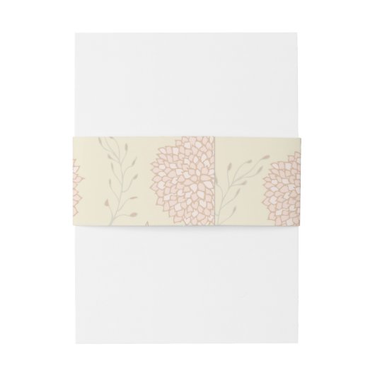 Bandeau De Faire-part Mariage floral rouge et beige (Dos Example)