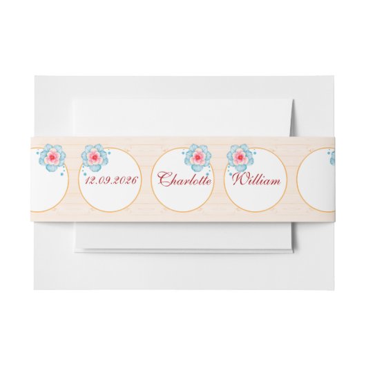Bandeau De Faire-part Mariage Floral Rustique (Devant Example)