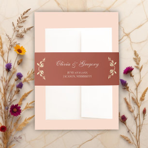 Bandeau De Faire-part Mariage floral rustique intemporel