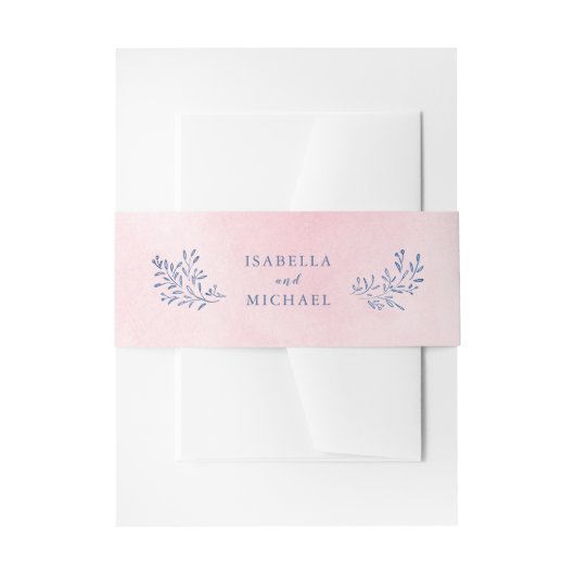 Bandeau De Faire-part Mariage floral rustique marine (Devant example)