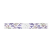 Bandeau De Faire-part Mariage floral rustique violet d'aquarelle (Plat)