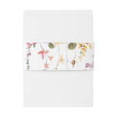 Bandeau De Faire-part Mariage floral sauvage classique (Dos Example)