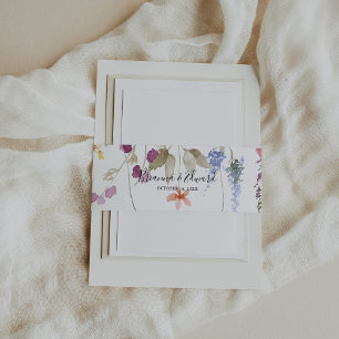 Bandeau De Faire-part Mariage floral sauvage classique