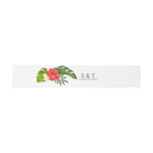 Bandeau De Faire-part Mariage floral tropical ID475 (Plat)