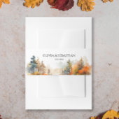 Bandeau De Faire-part Mariage forestier d'automne rustique