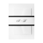 Bandeau De Faire-part Mariage frontalier noir et blanc (Devant example)