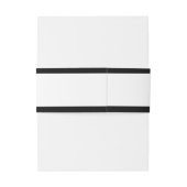 Bandeau De Faire-part Mariage frontalier noir et blanc (Dos Example)