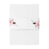 Bandeau De Faire-part Mariage Géométrique à l'Aquarelle Florale de Bourg (Dos Example)