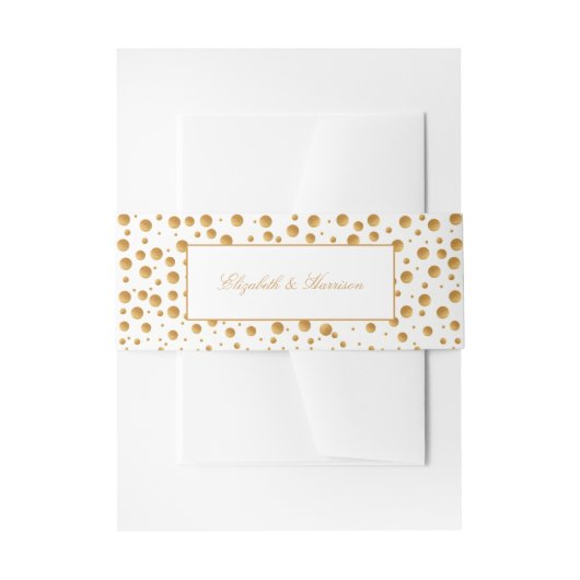 Bandeau De Faire-part Mariage Gold Champagne Bubbles (Devant example)