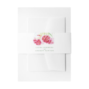 Bandeau De Faire-part Mariage gomme rose rouge aquarelle couleur verte p