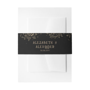Bandeau De Faire-part Mariage gothique noir Tarot épouvantable