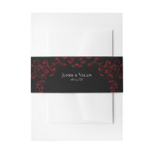 Bandeau De Faire-part Mariage gothique rouge et noir (Devant example)