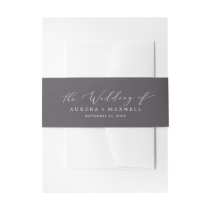 Bandeau De Faire-part Mariage gris délicat