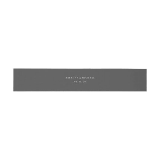 Bandeau De Faire-part Mariage gris moderne simple (Plat)