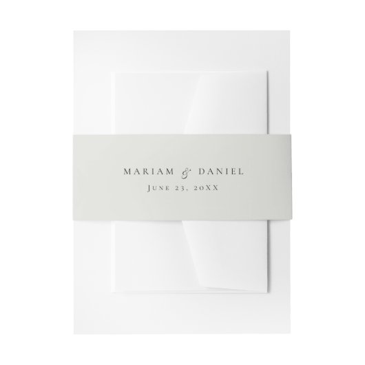Bandeau De Faire-part Mariage gris script simple et élégant (Devant example)