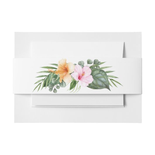 Bandeau De Faire-part Mariage Hawaiian Luau Tropical Beach (Devant Example)