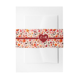 Bandeau De Faire-part Mariage Heart Blooms