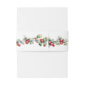Bandeau De Faire-part Mariage Holly et Red Berries (Dos Example)